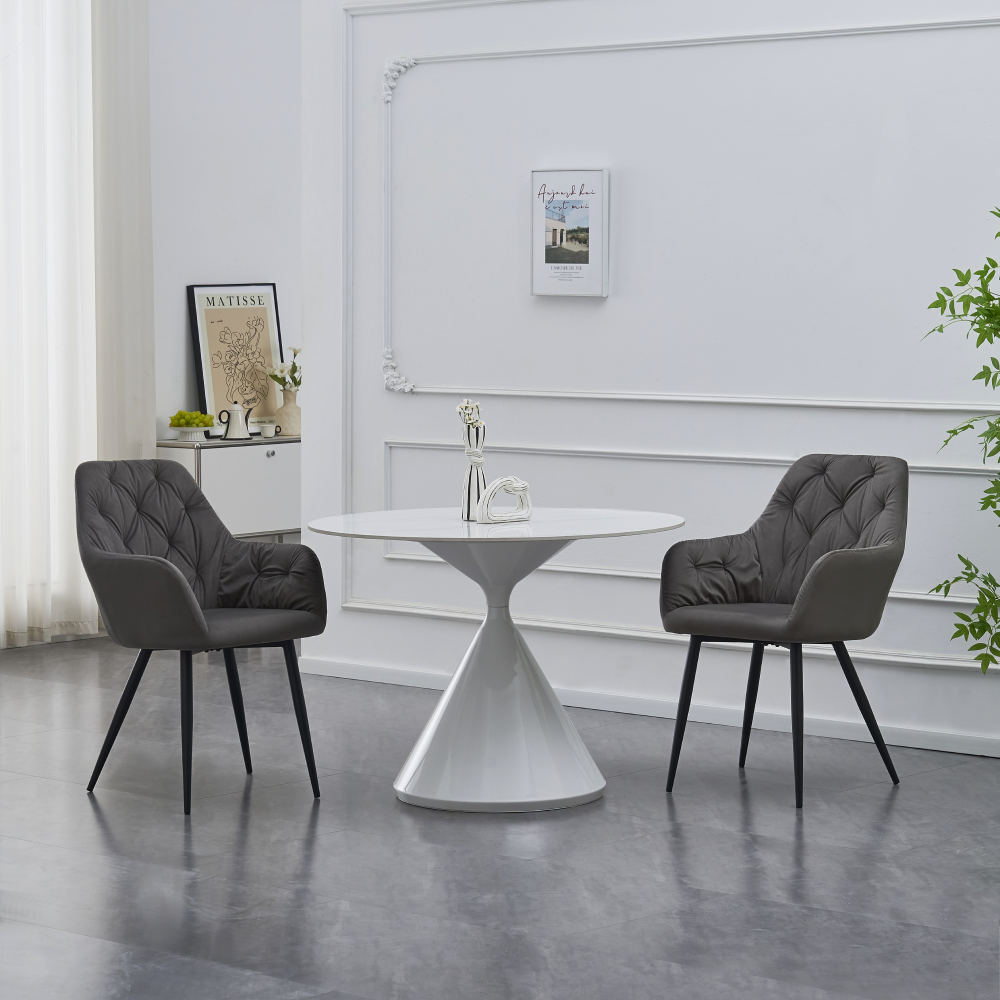 Fotoliu de design SILVI, material Velvet gri închis, țesătură Velvet/metal, 54x62x87 cm Kondela