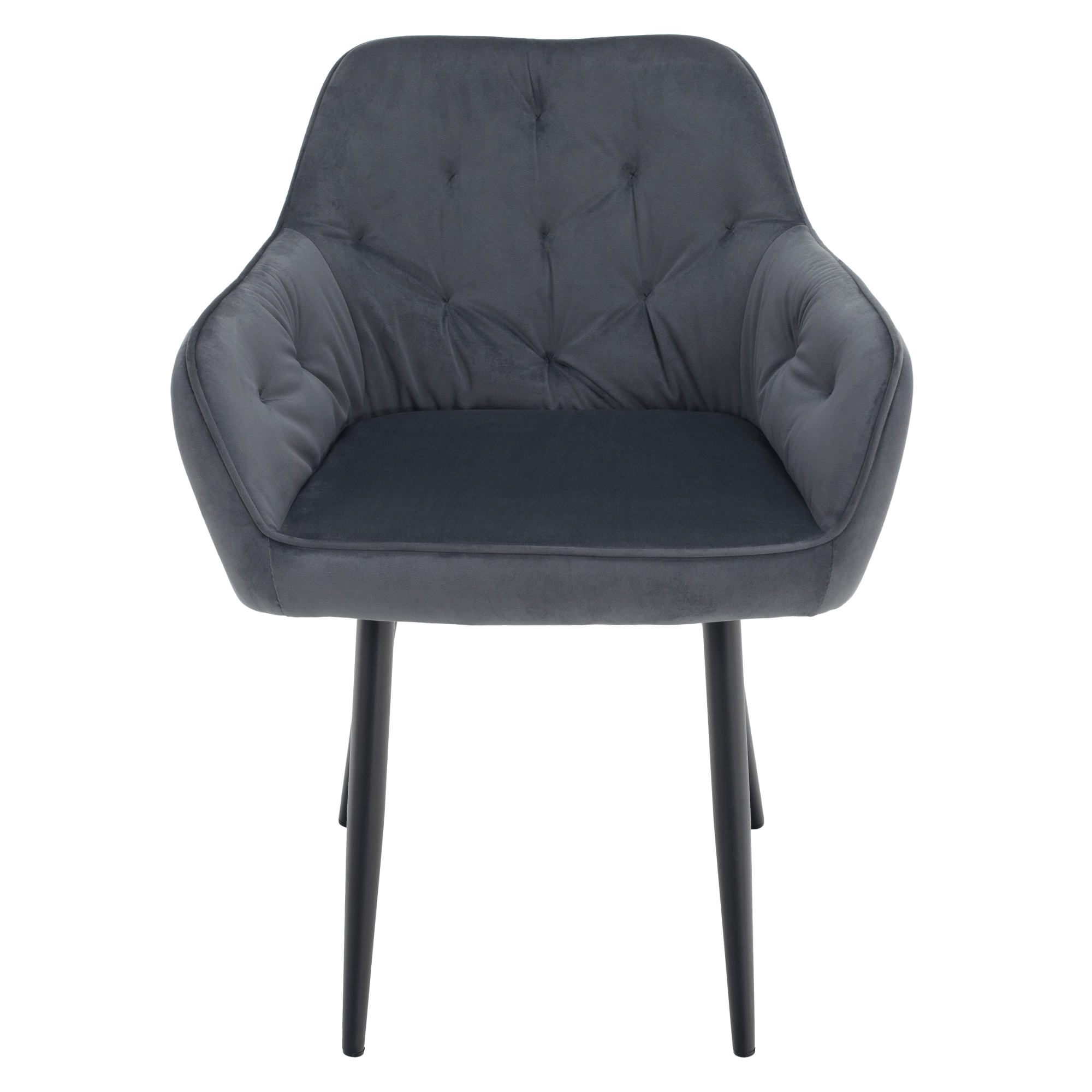 Fotoliu de design SILVI, material Velvet gri, 58.5x62x81 cm Kondela