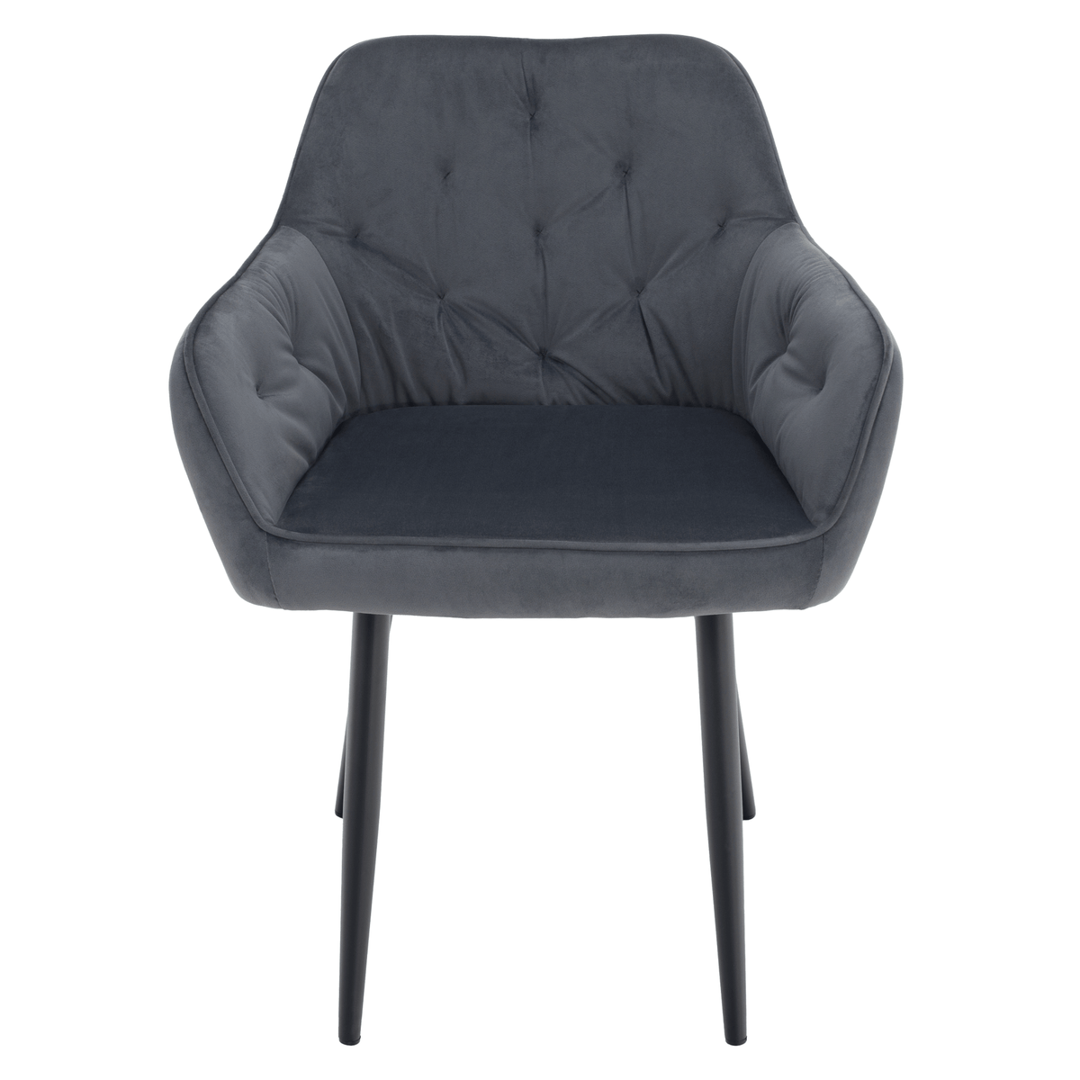 Fotoliu de design SILVI, material Velvet gri, 58.5x62x81 cm Kondela
