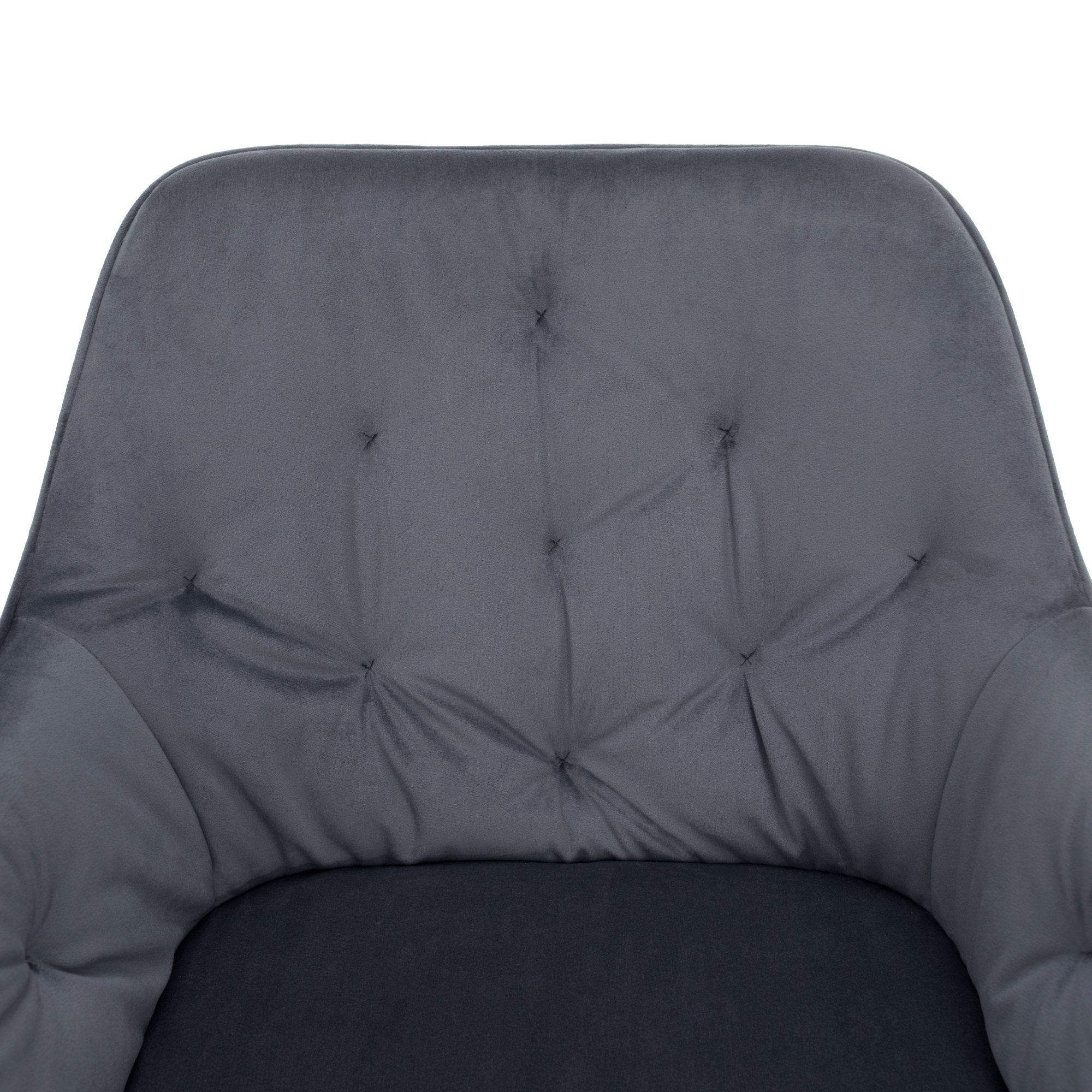 Fotoliu de design SILVI, material Velvet gri, 58.5x62x81 cm Kondela