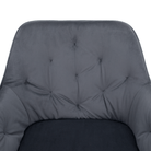 Fotoliu de design SILVI, material Velvet gri, 58.5x62x81 cm Kondela
