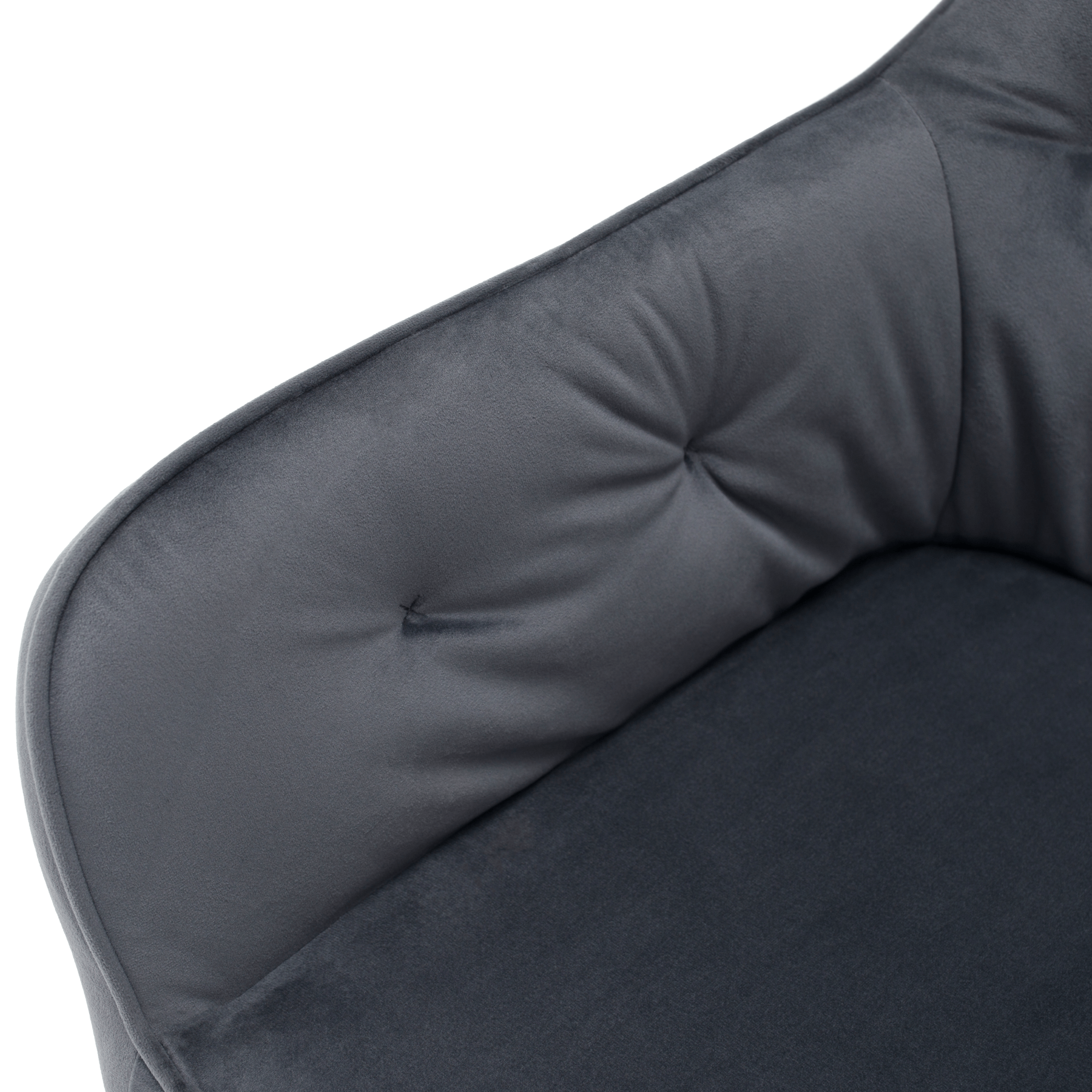 Fotoliu de design SILVI, material Velvet gri, 58.5x62x81 cm Kondela