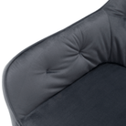 Fotoliu de design SILVI, material Velvet gri, 58.5x62x81 cm Kondela
