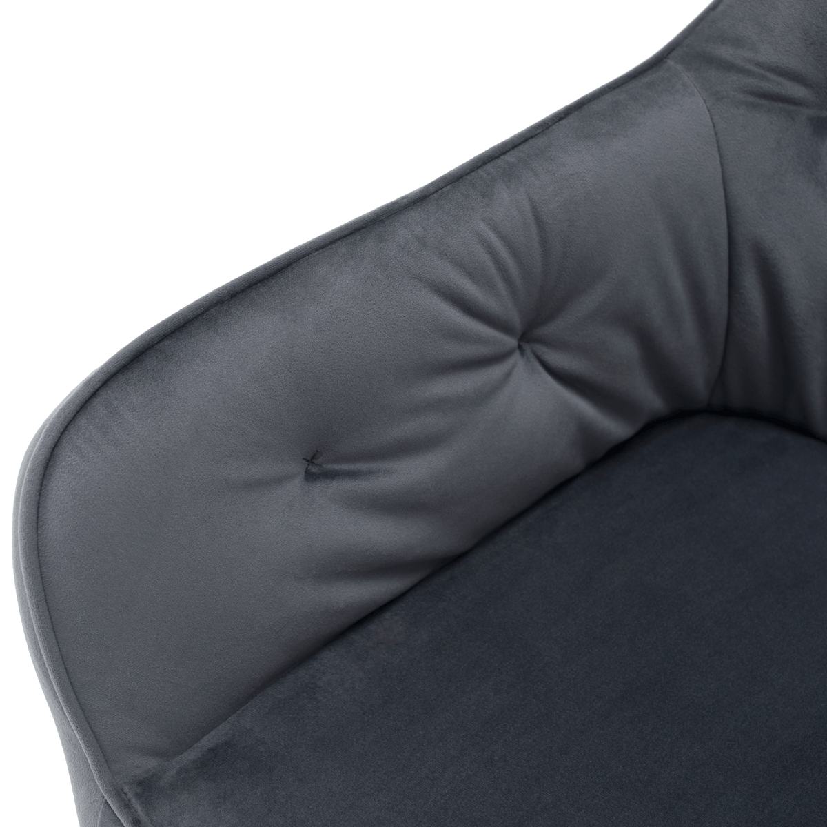 Fotoliu de design SILVI, material Velvet gri, 58.5x62x81 cm Kondela
