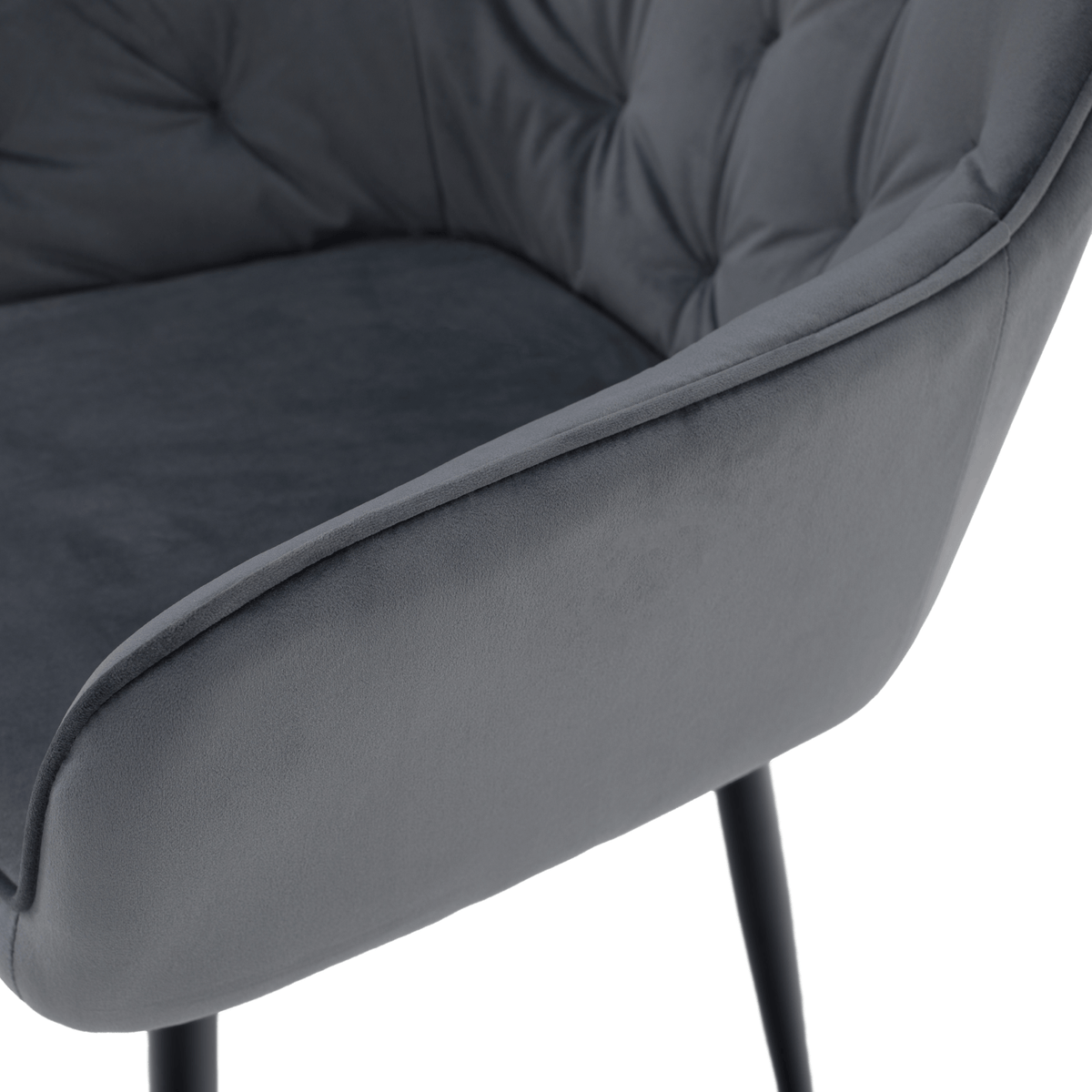 Fotoliu de design SILVI, material Velvet gri, 58.5x62x81 cm Kondela