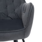 Fotoliu de design SILVI, material Velvet gri, 58.5x62x81 cm Kondela