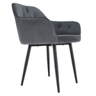 Fotoliu de design SILVI, material Velvet gri, 58.5x62x81 cm Kondela