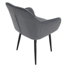 Fotoliu de design SILVI, material Velvet gri, 58.5x62x81 cm Kondela