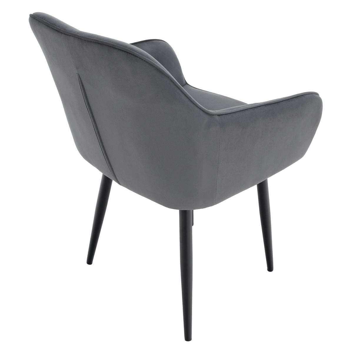 Fotoliu de design SILVI, material Velvet gri, 58.5x62x81 cm Kondela