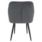 Fotoliu de design SILVI, material Velvet gri, 58.5x62x81 cm Kondela