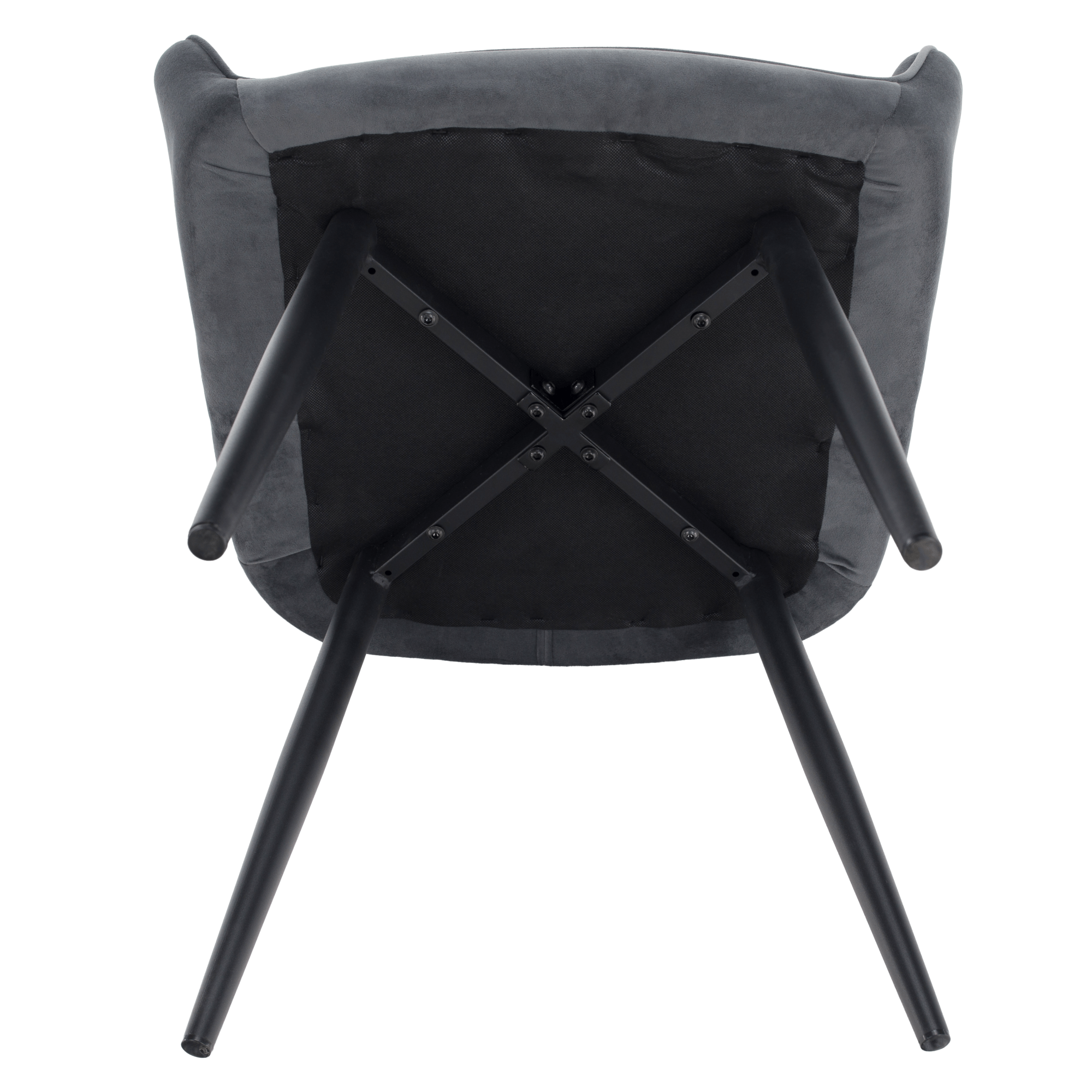 Fotoliu de design SILVI, material Velvet gri, 58.5x62x81 cm Kondela