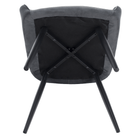 Fotoliu de design SILVI, material Velvet gri, 58.5x62x81 cm Kondela