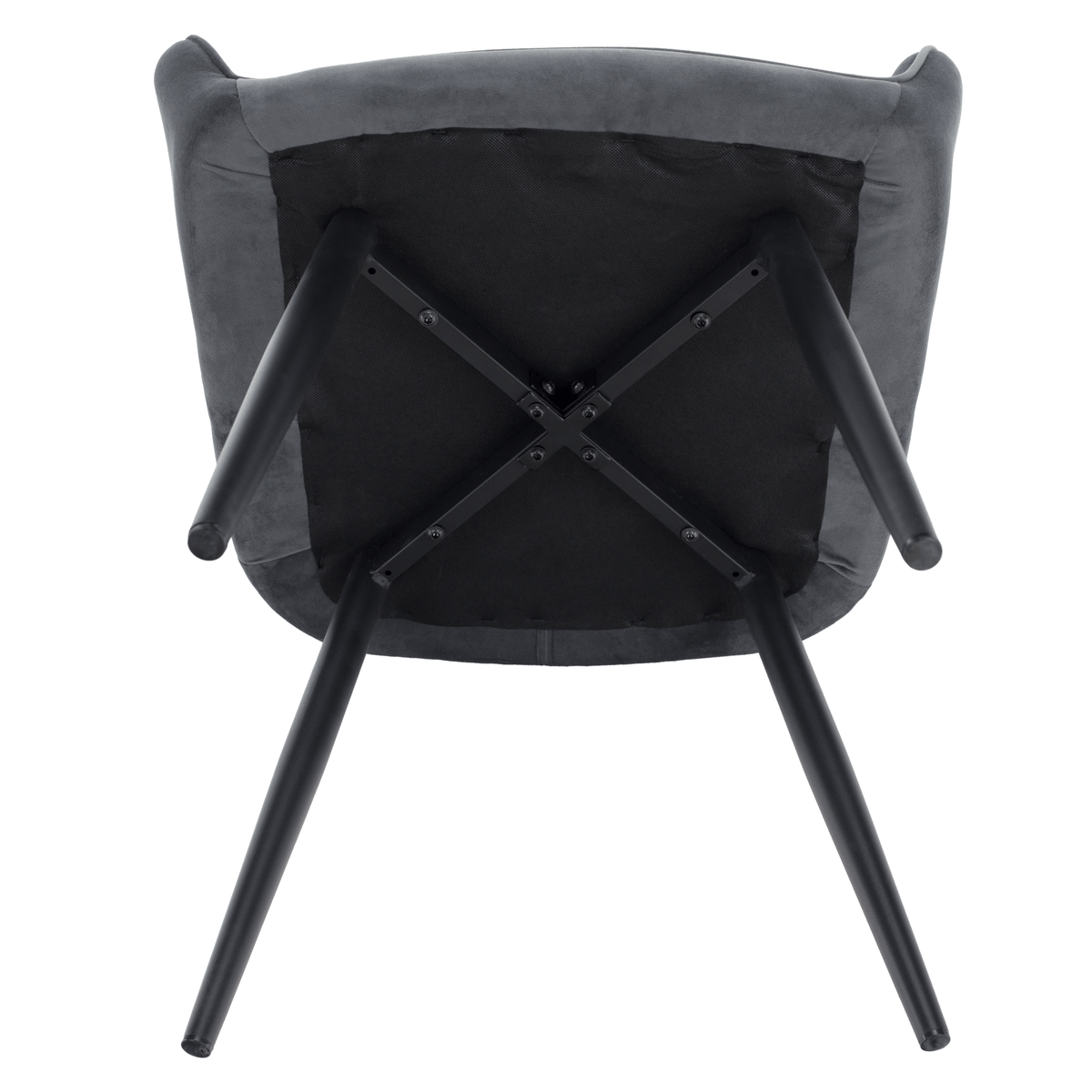 Fotoliu de design SILVI, material Velvet gri, 58.5x62x81 cm Kondela