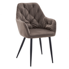 Fotoliu de design SILVI, material Velvet maro, țesătură Velvet/metal, 54x62x87 cm Kondela