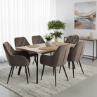 Fotoliu de design SILVI, material Velvet maro, țesătură Velvet/metal, 54x62x87 cm Kondela