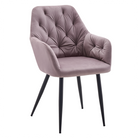 Fotoliu de design SILVI, material Velvet roz, țesătură Velvet/metal, 54x62x87 cm Kondela