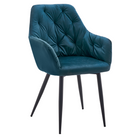 Fotoliu de design SILVI, material Velvet turcoaz, țesătură Velvet/metal, 54x62x87 cm Kondela
