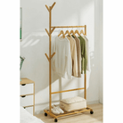 Stander haine PAZIN TIP 2, bambus, lățime 60 cm, 80x37x180 cm Kondela