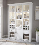 Vitrină California 147 cm, stil rustic, 11 compartimente Arboteca