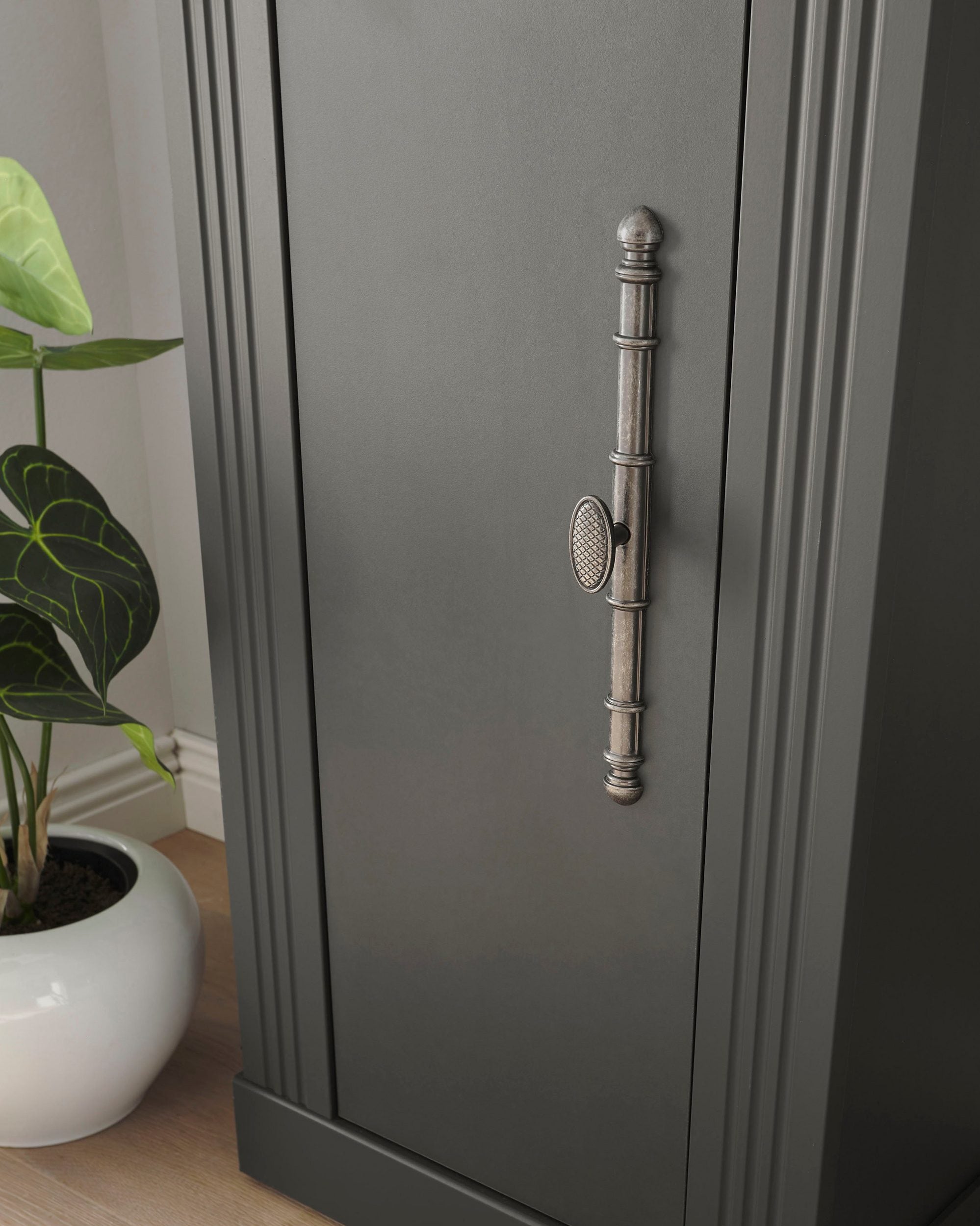 Vitrină Westminster 50 cm, gri, 3 rafturi Arboteca
