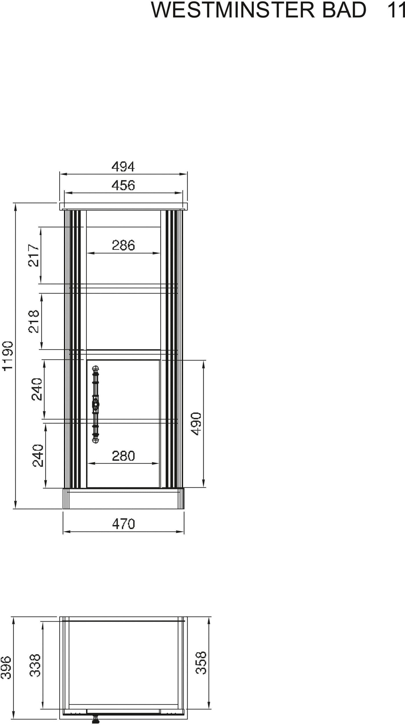 Vitrina Westmister , Gri , 50 cm latime Arboteca