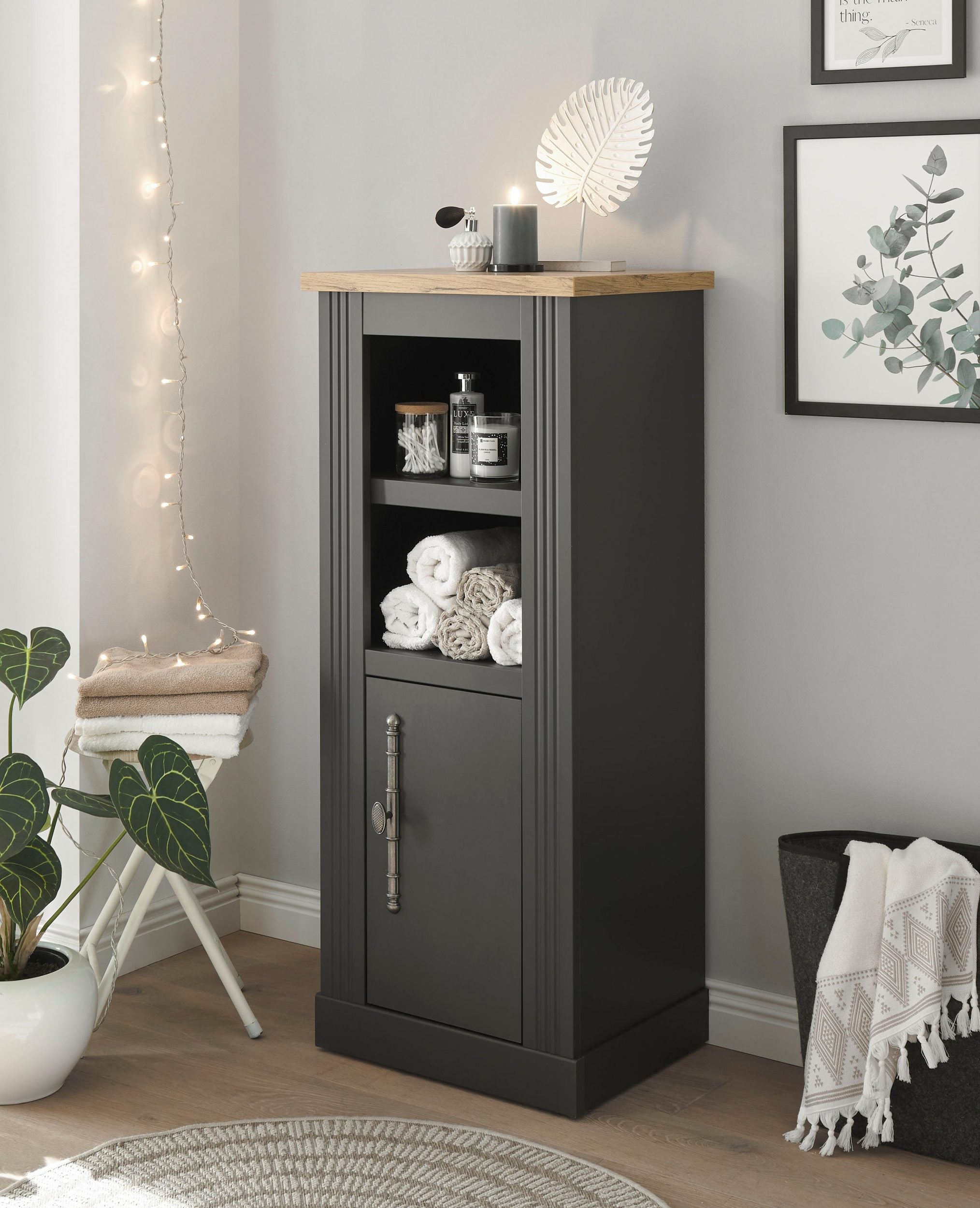 Vitrina Westmister , Gri , 50 cm latime Arboteca