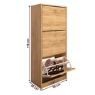 Pantofar 3 compartimente ASCOLI TIP 2, artisan, 50x28x116 cm Kondela