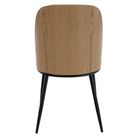 Scaun de sufragerie, bej-maroniu/lemn natural/negru, 50x59x83 cm Kondela
