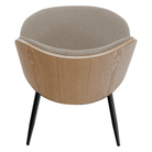 Scaun de sufragerie, bej-maroniu/lemn natural/negru, 50x59x83 cm Kondela