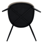 Scaun de sufragerie, bej-maroniu/lemn natural/negru, 50x59x83 cm Kondela