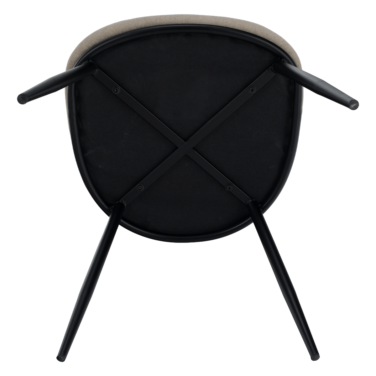Scaun de sufragerie, bej-maroniu/lemn natural/negru, 50x59x83 cm Kondela