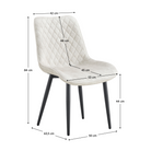 Scaun de dining MONDOVI TIP 1, crem/negru, 50x63.5x84 cm Kondela