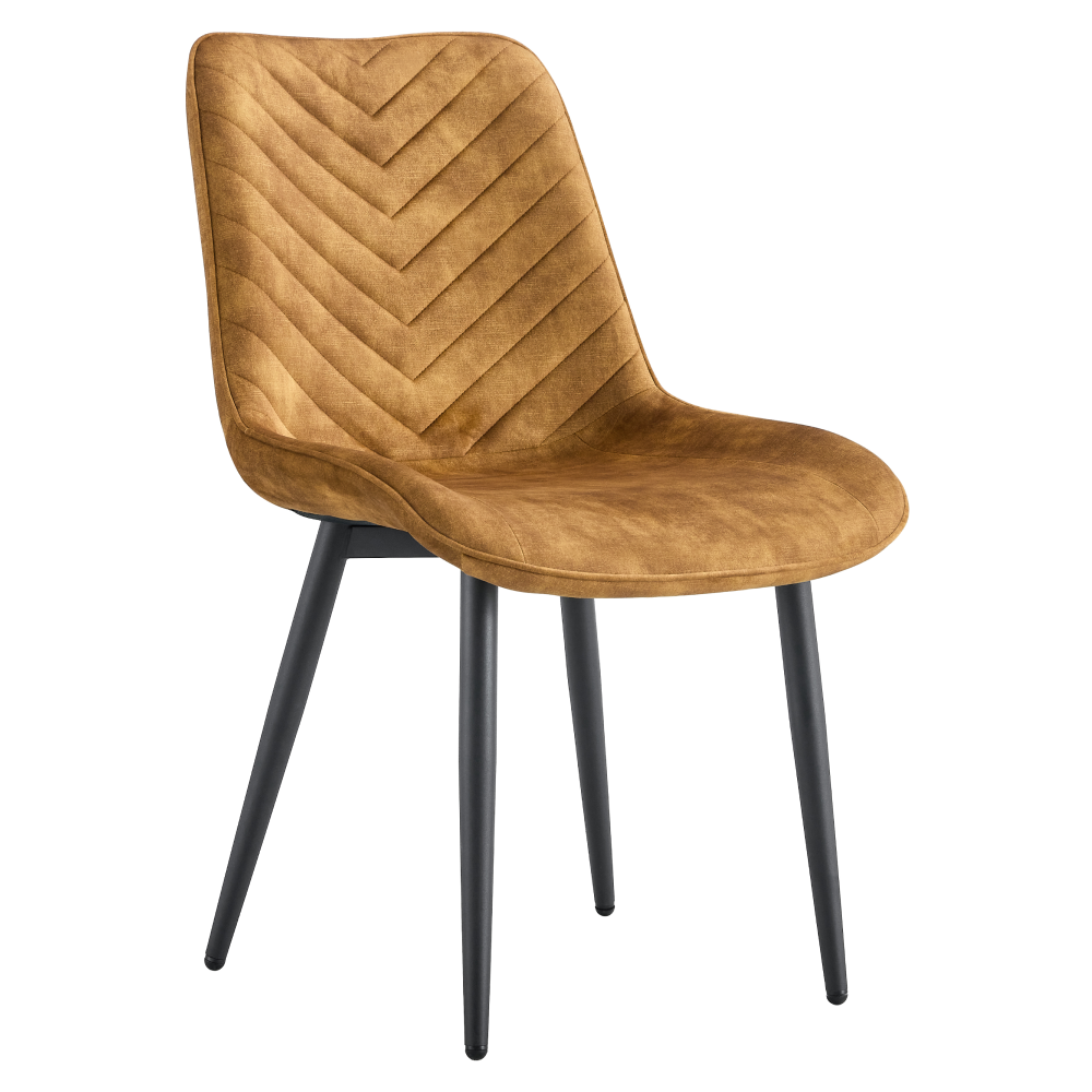 Scaun dining MONDOVI TIP 2, maro-aurie/negru, 50x63.5x84 cm Kondela
