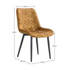 Scaun dining MONDOVI TIP 2, maro-aurie/negru, 50x63.5x84 cm Kondela