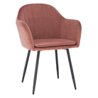 Fotoliu de design BASSANO, catifea Velvet roz maroniu, catifea/metal, 56x55x82 cm Kondela