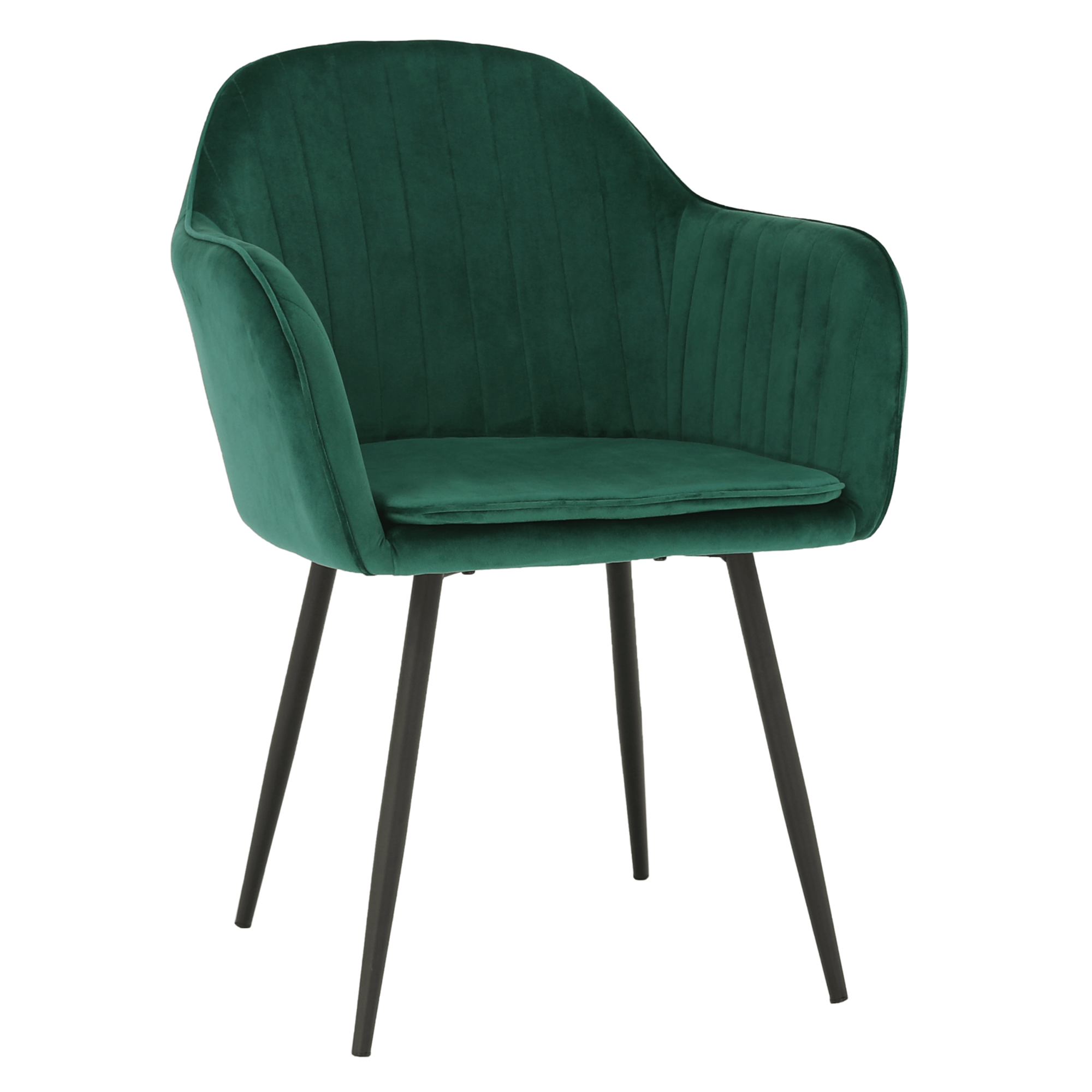 Fotoliu de design BASSANO, catifea Velvet smarald, catifea/metal, 56x55x82 cm Kondela