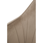 Fotoliu de design BASSANO, catifea Velvet gri maroniu Taupe, catifea/metal, 56x55x82 cm Kondela
