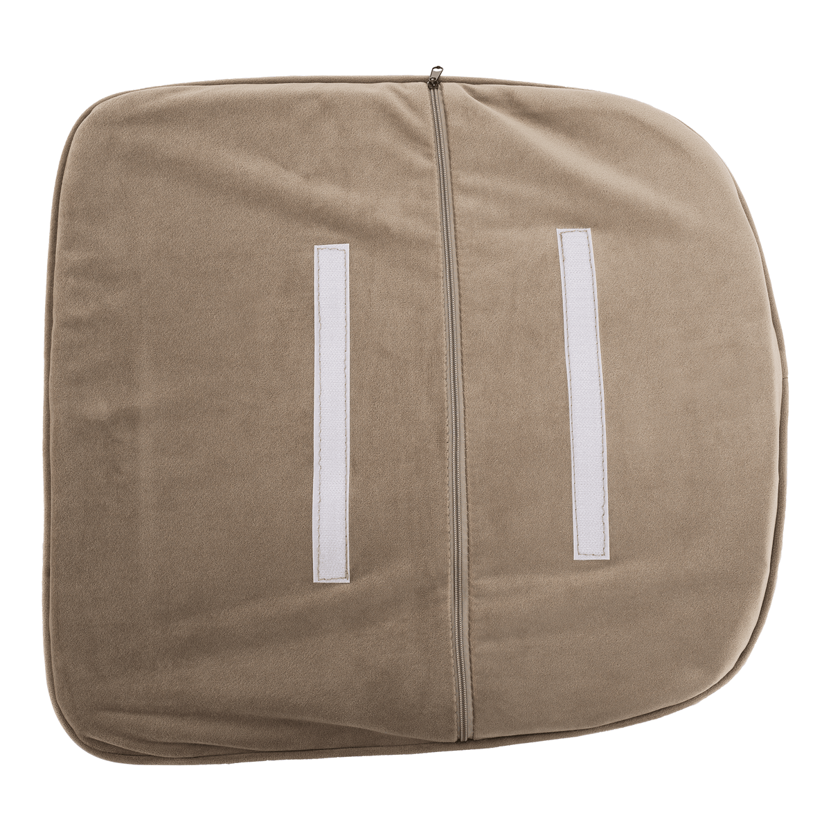 Fotoliu de design BASSANO, catifea Velvet gri maroniu Taupe, catifea/metal, 56x55x82 cm Kondela