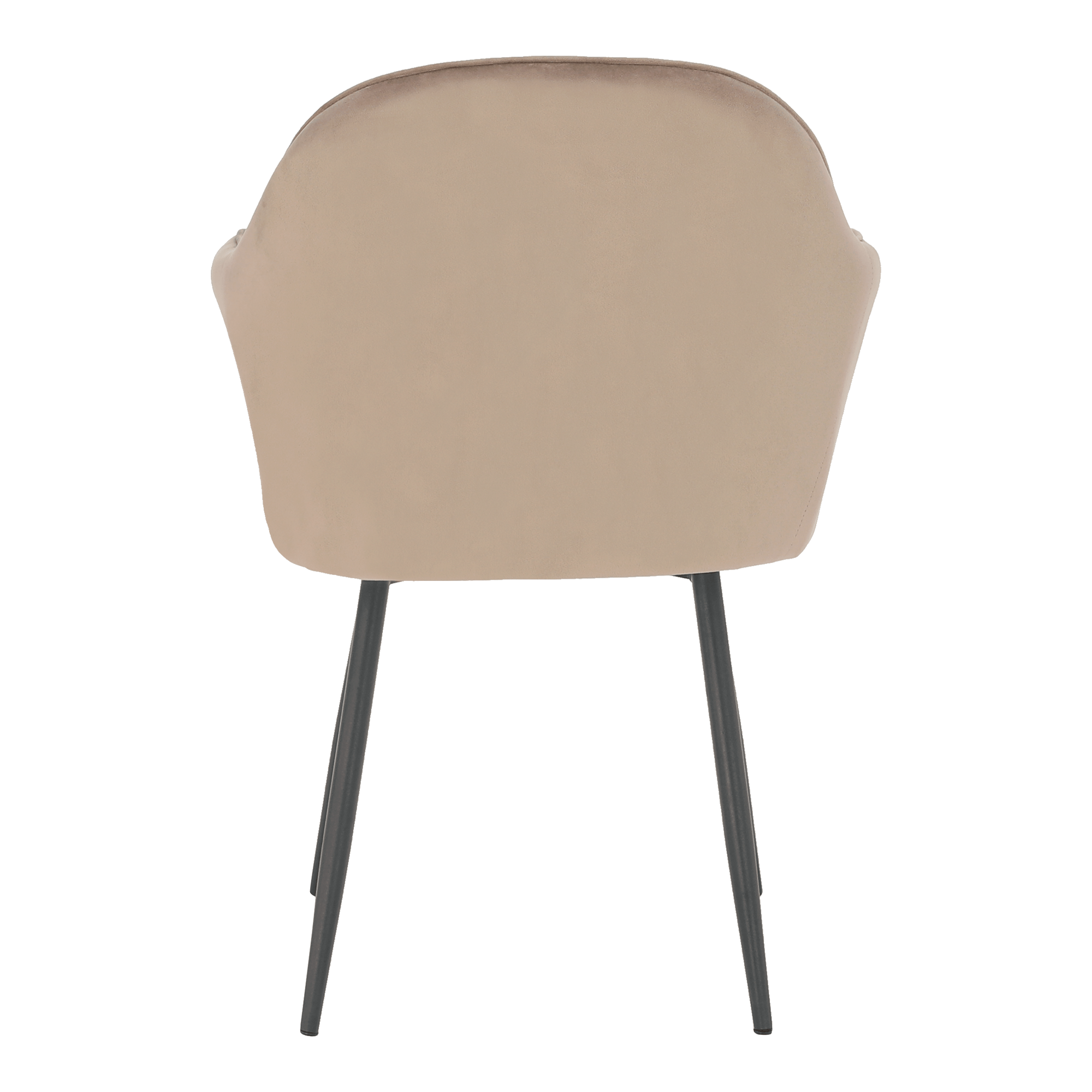 Fotoliu de design BASSANO, catifea Velvet gri maroniu Taupe, catifea/metal, 56x55x82 cm Kondela