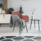 Fotoliu de design BASSANO, catifea Velvet roz maroniu, catifea/metal, 56x55x82 cm Kondela