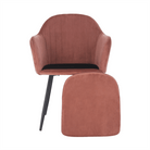 Fotoliu de design BASSANO, catifea Velvet roz maroniu, catifea/metal, 56x55x82 cm Kondela