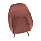 Fotoliu de design BASSANO, catifea Velvet roz maroniu, catifea/metal, 56x55x82 cm Kondela