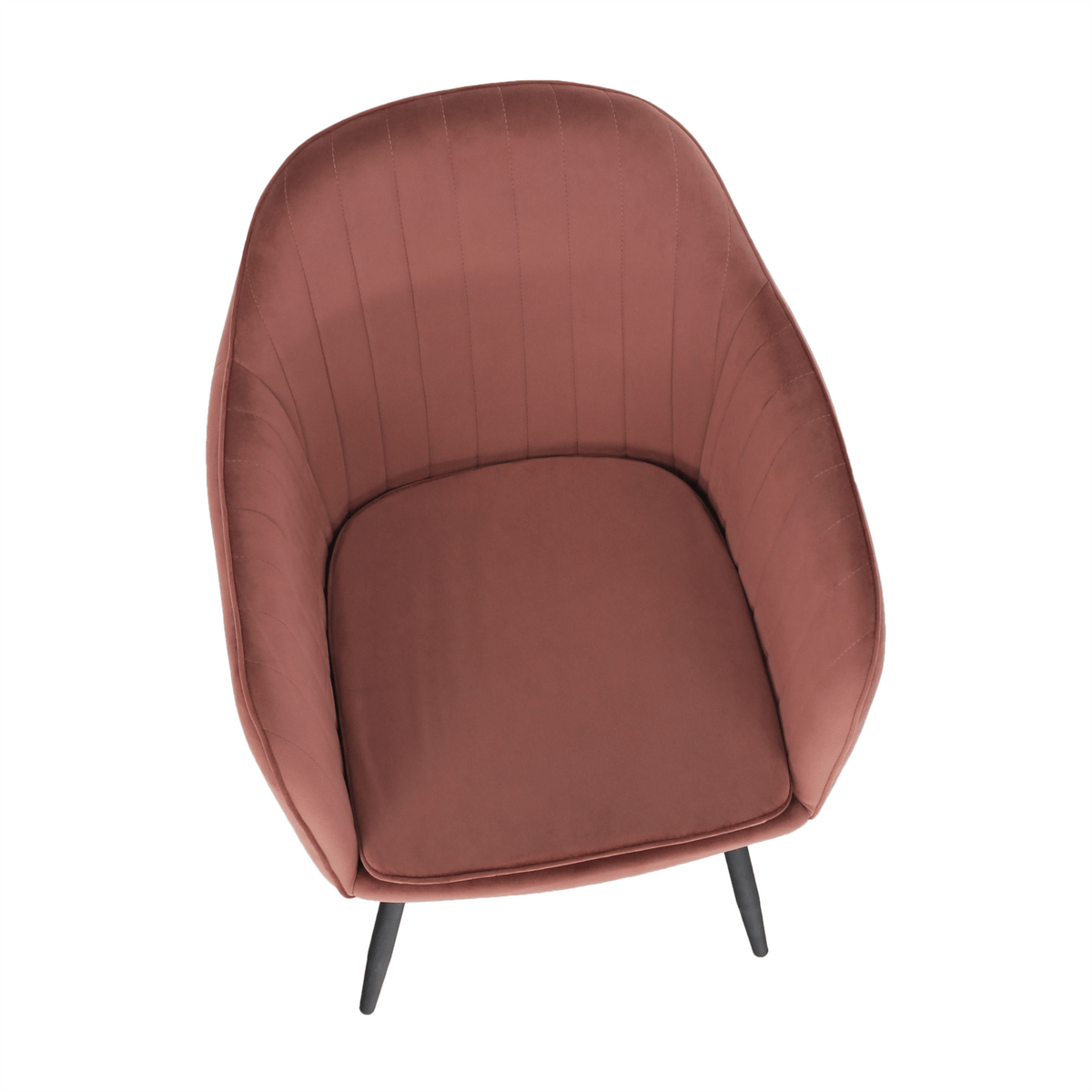 Fotoliu de design BASSANO, catifea Velvet roz maroniu, catifea/metal, 56x55x82 cm Kondela