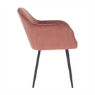 Fotoliu de design BASSANO, catifea Velvet roz maroniu, catifea/metal, 56x55x82 cm Kondela