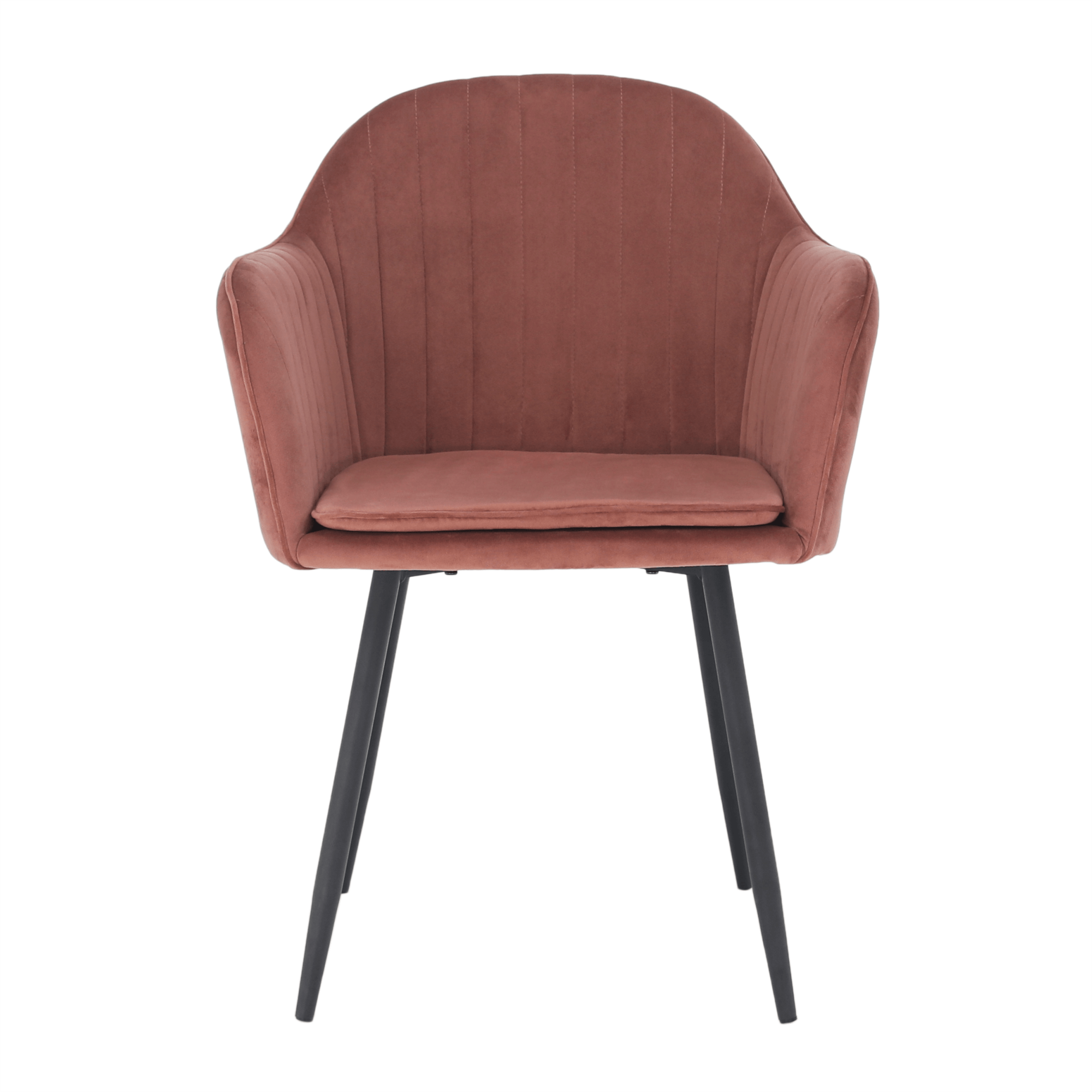 Fotoliu de design BASSANO, catifea Velvet roz maroniu, catifea/metal, 56x55x82 cm Kondela