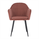Fotoliu de design BASSANO, catifea Velvet roz maroniu, catifea/metal, 56x55x82 cm Kondela