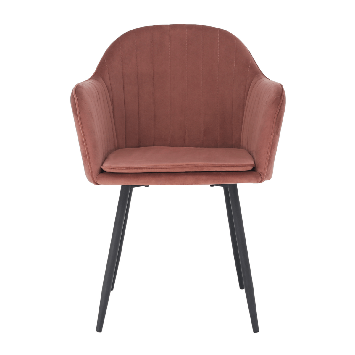 Fotoliu de design BASSANO, catifea Velvet roz maroniu, catifea/metal, 56x55x82 cm Kondela