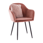 Fotoliu de design BASSANO, catifea Velvet roz maroniu, catifea/metal, 56x55x82 cm Kondela