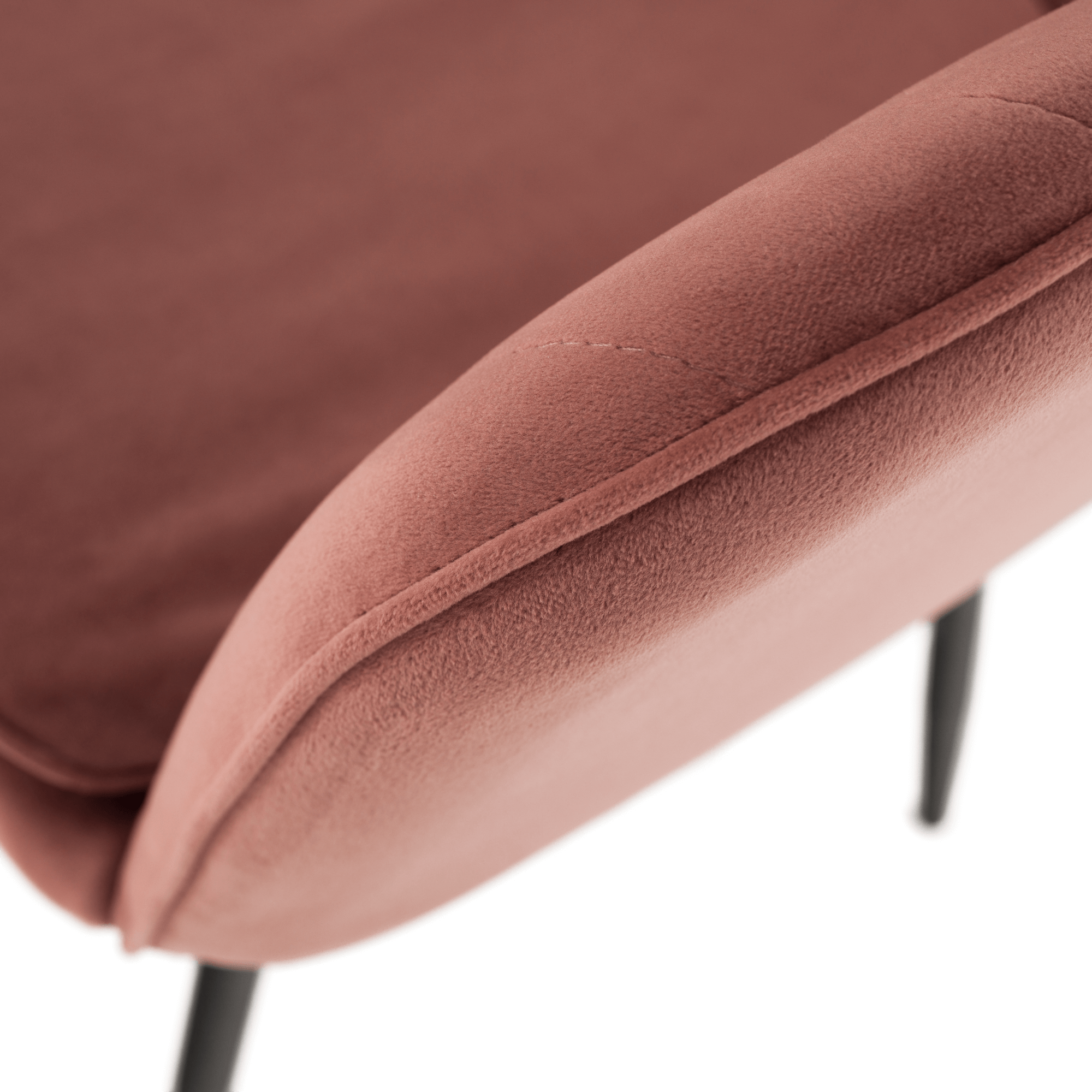Fotoliu de design BASSANO, catifea Velvet roz maroniu, catifea/metal, 56x55x82 cm Kondela