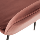 Fotoliu de design BASSANO, catifea Velvet roz maroniu, catifea/metal, 56x55x82 cm Kondela